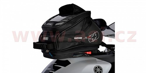 tankbag na motocykl Q4R QR, OXFORD - Anglie (černý, s rychloupínacím systémem na víčka nádrže, objem 4 l)